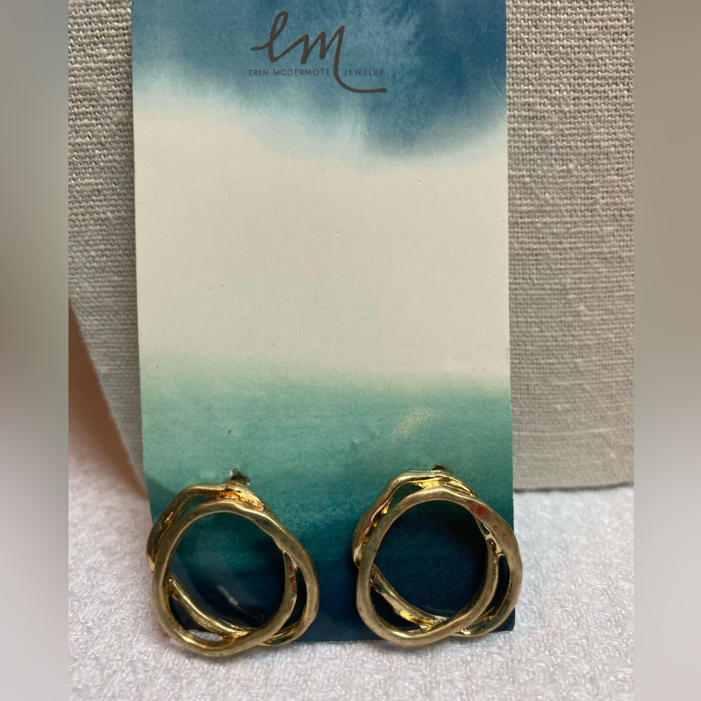 Erin Mcdermott Design, Goldtone Post Earrings